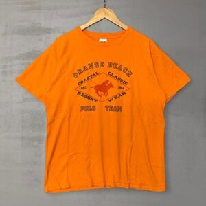 Vintage‎ Orange Beach Polo Team 1983 Single Stitch Retro Tee Shirt Large